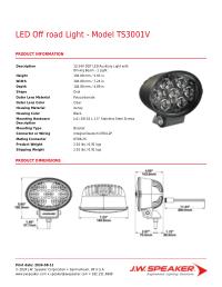 Product Spec Sheet